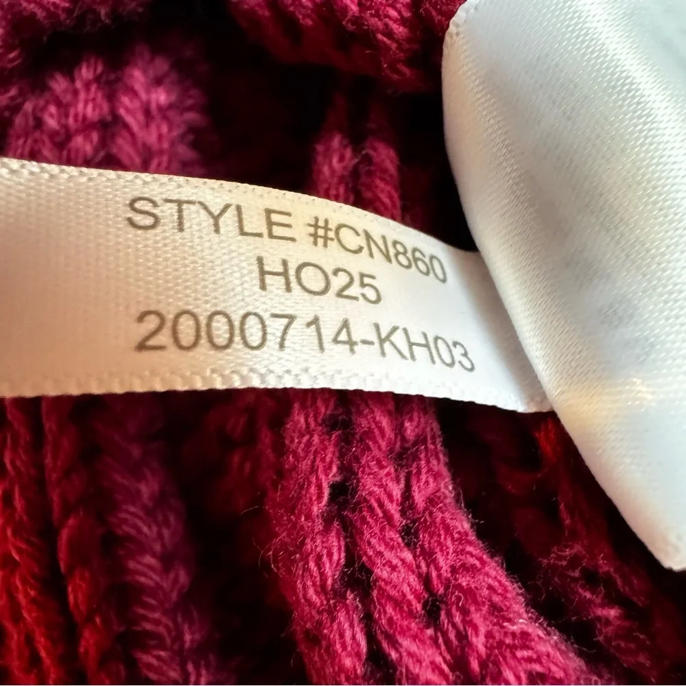 J. Crew Women's Cable-knit Crewneck Sweater - Color- Vivid Mulberry. Size Small
